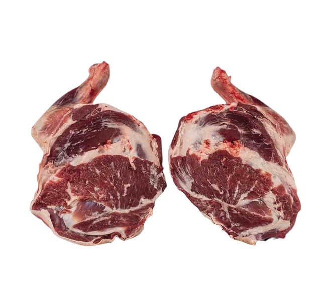 Two bone-in lamb shoulders